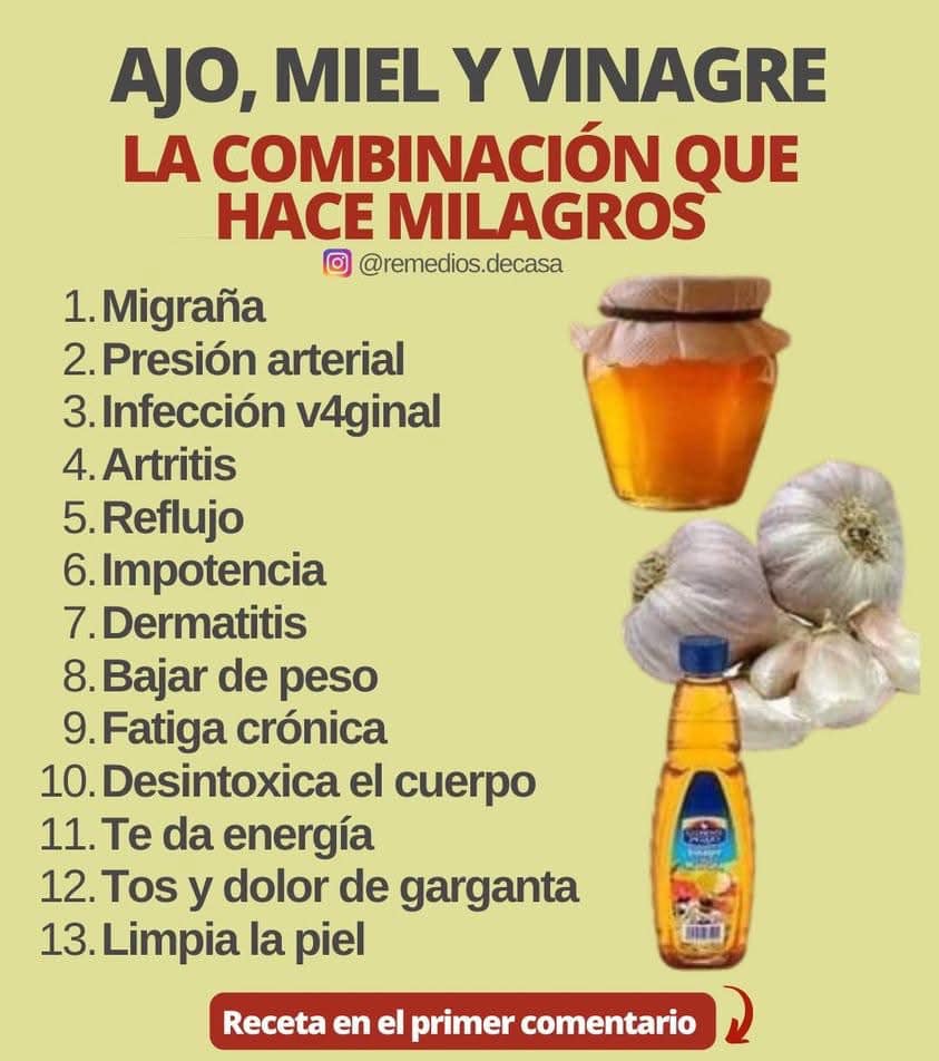 Beneficios del ajo, miel y vinagre: Remedios naturales para la salud