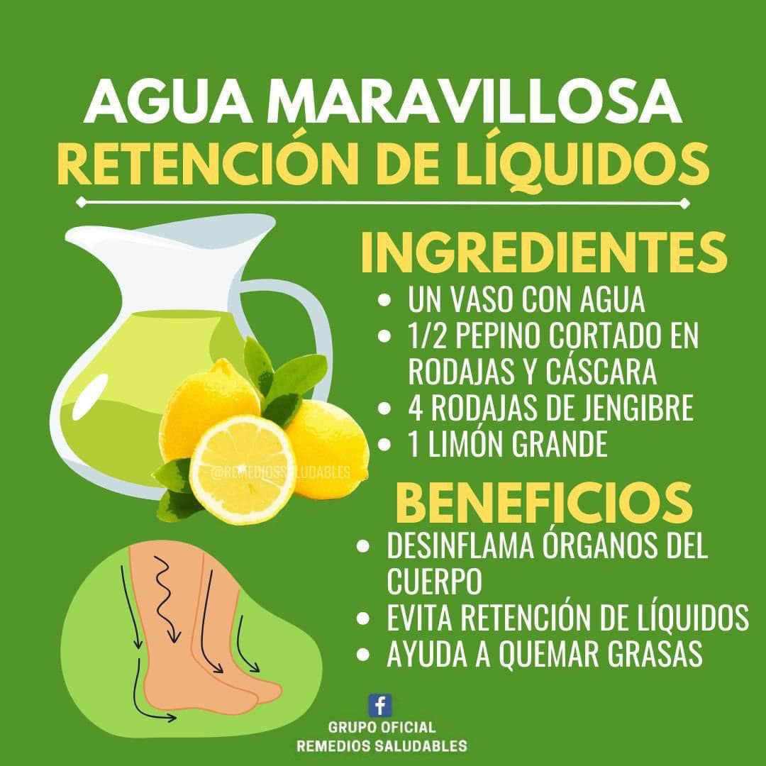 Agua Maravillosa: Desinflama organos del cuerpo y ayuda a quemar grasas