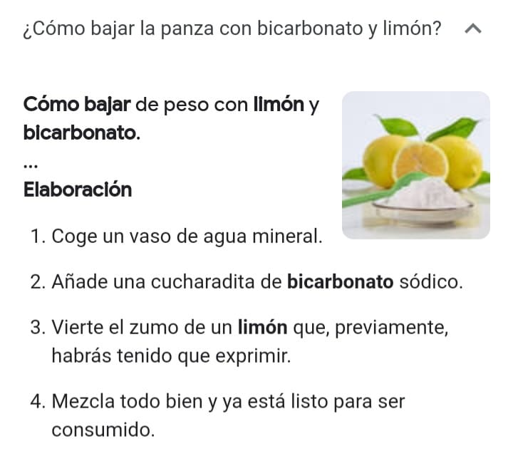 Como reducir la grasa abdominal con bicarbonato y limon