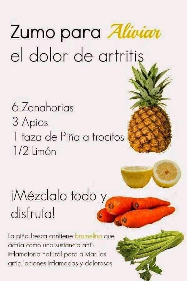 Zumo de Zanahoria, Apio y Pina para Aliviar el Dolor de Artritis