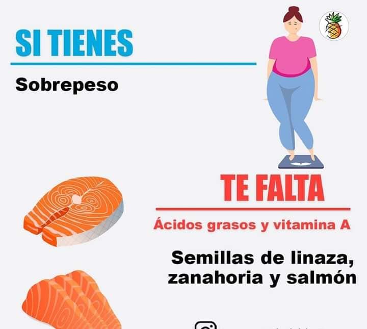 Remedio natural para combatir el sobrepeso y deficiencias de acidos grasos y vitamina A