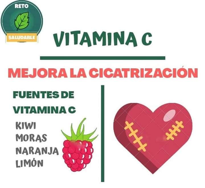 Vitamina C: Mejora la cicatrizacion de forma natural