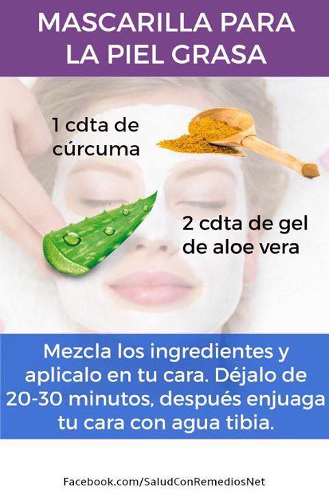 Mascarilla de Curcuma y Gel de Aloe Vera para Piel Grasa: Remedios Naturales