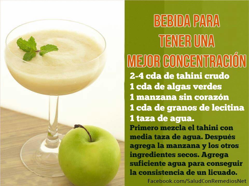 Mejora tu concentracion con este remedio natural a base de tahini y algas verdes