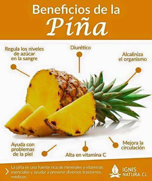 Beneficios de la Pina como Regulador de Azucar en Sangre y Diuretico Natural