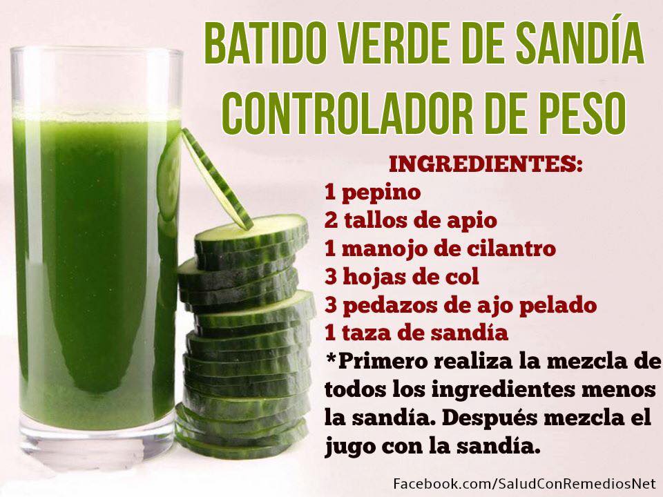 Batido Verde de Sandia: Controlador de Peso y Salud