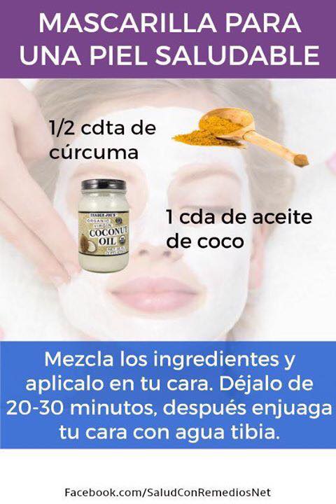 Mascarilla de Curcuma y Aceite de Coco para una Piel Saludable