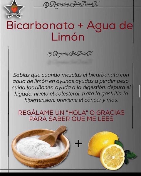 Beneficios del bicarbonato de sodio con limon en ayunas