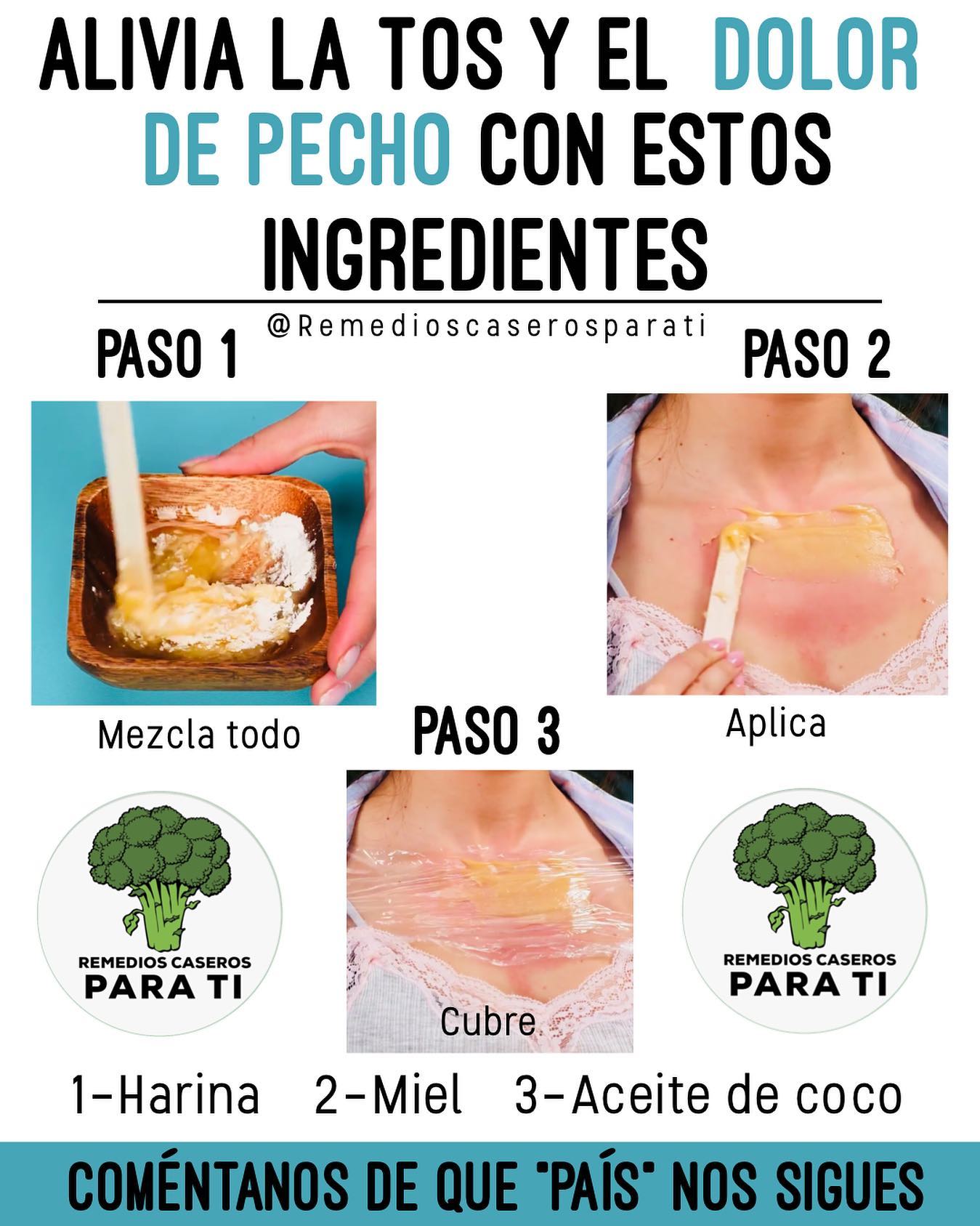 Remedio natural para aliviar la tos y el dolor de pecho