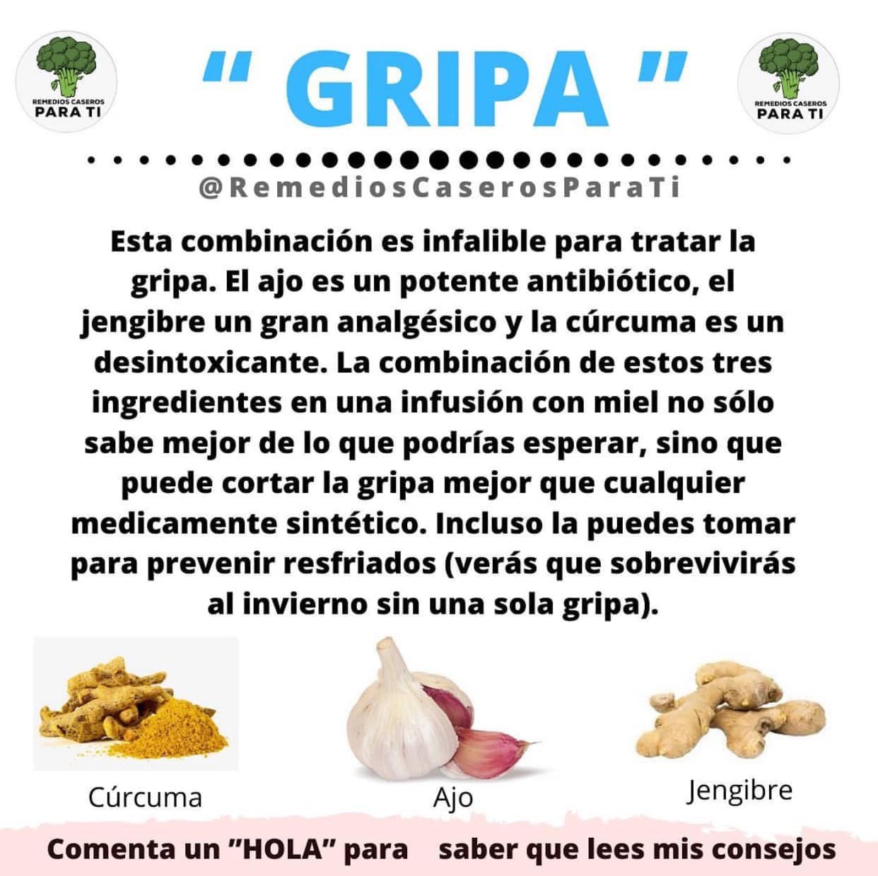 Remedio Natural Infalible para la Gripa: Ajo, Jengibre y Curcuma