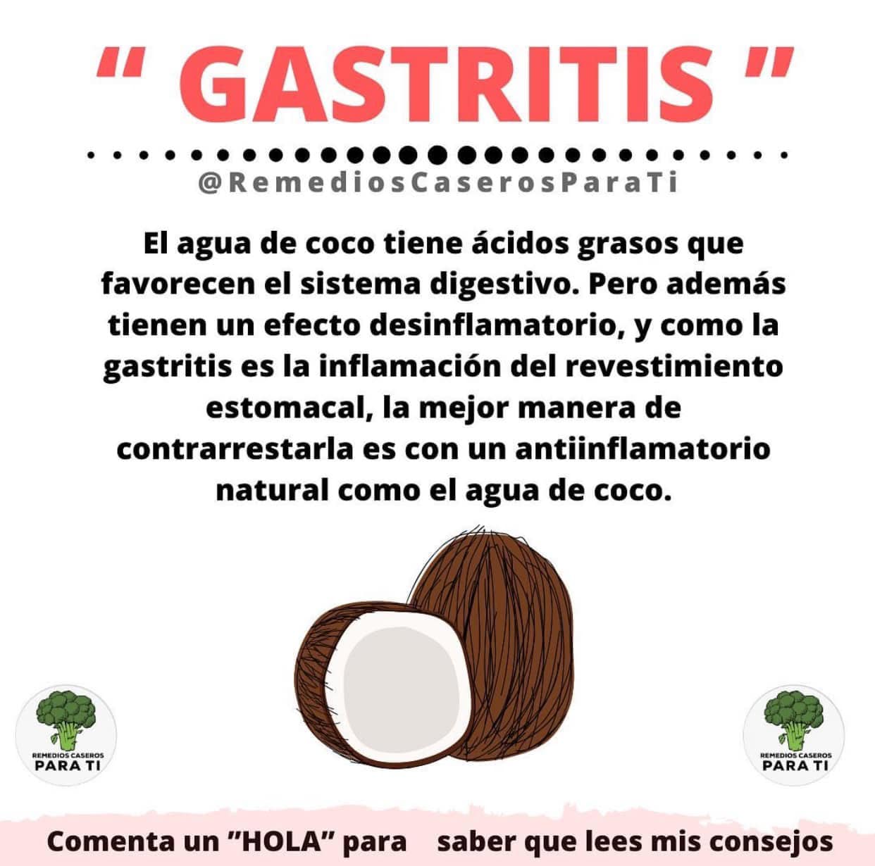 Remedios Naturales para Combatir la Gastritis: Beneficios del Agua de Coco