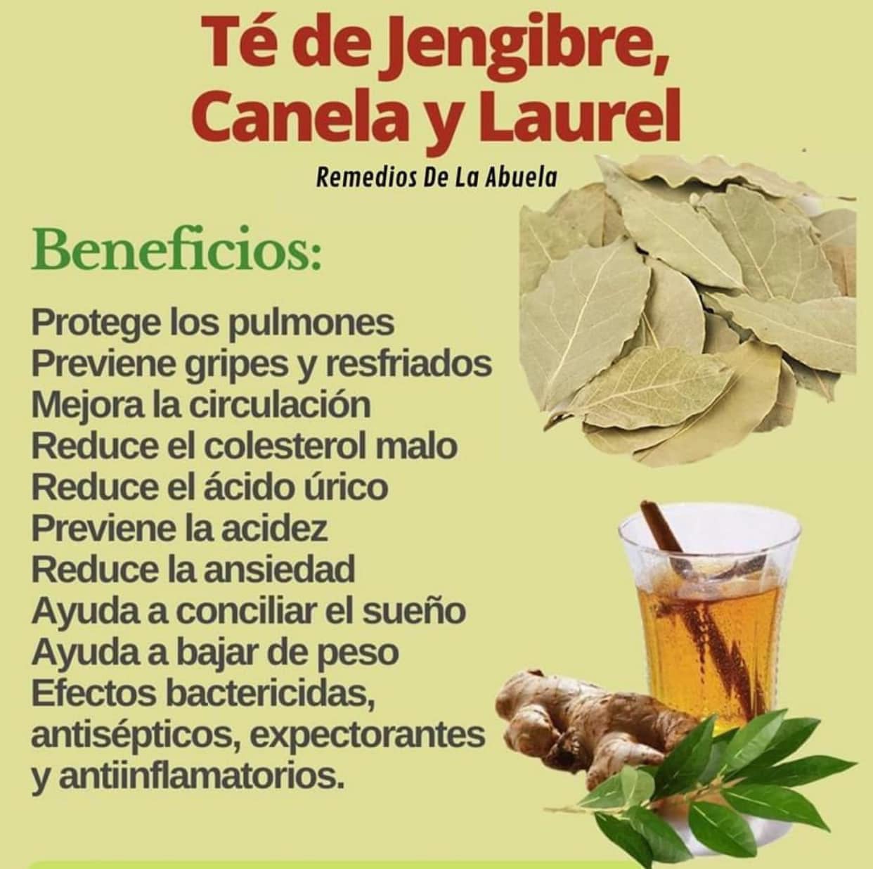 Te de Jengibre, Canela y Laurel: Un Remedio Natural para la Salud