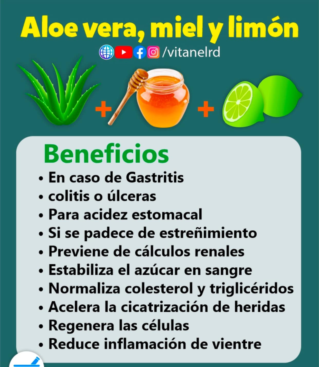 Remedio Natural con Aloe Vera, Miel y Limon para la Salud Digestiva