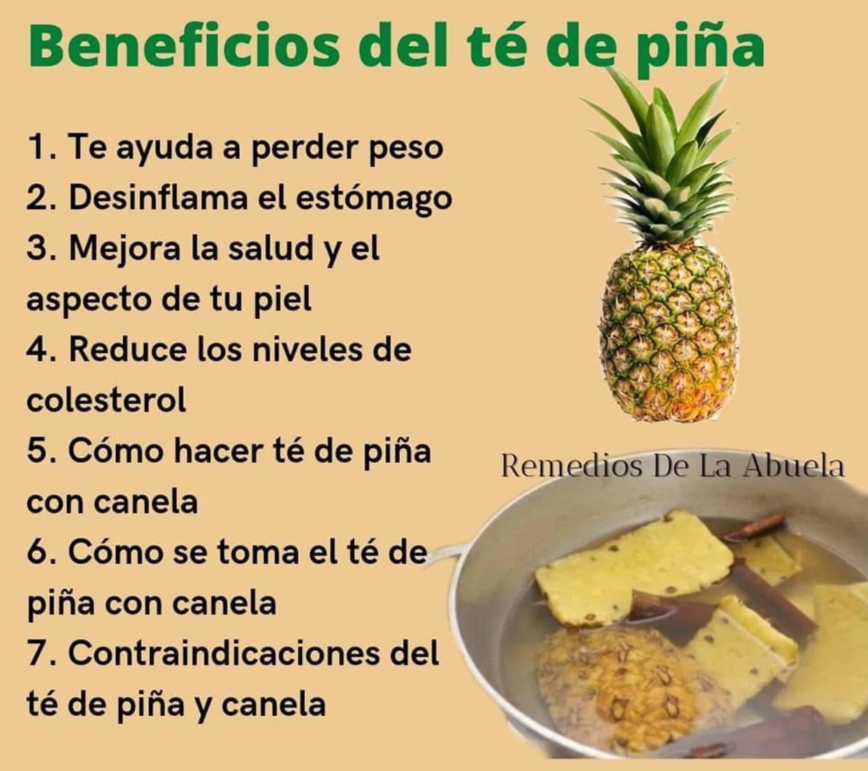 Descubre los increibles beneficios del te de pina y canela