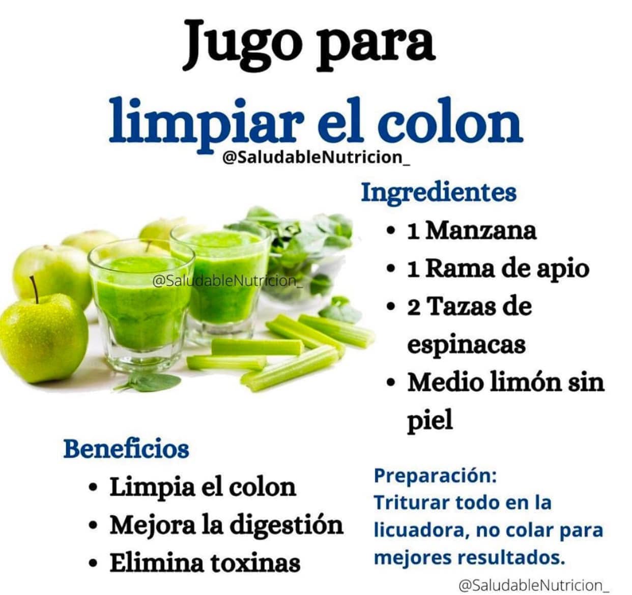 Jugo Natural para Limpiar el Colon: Receta y Beneficios