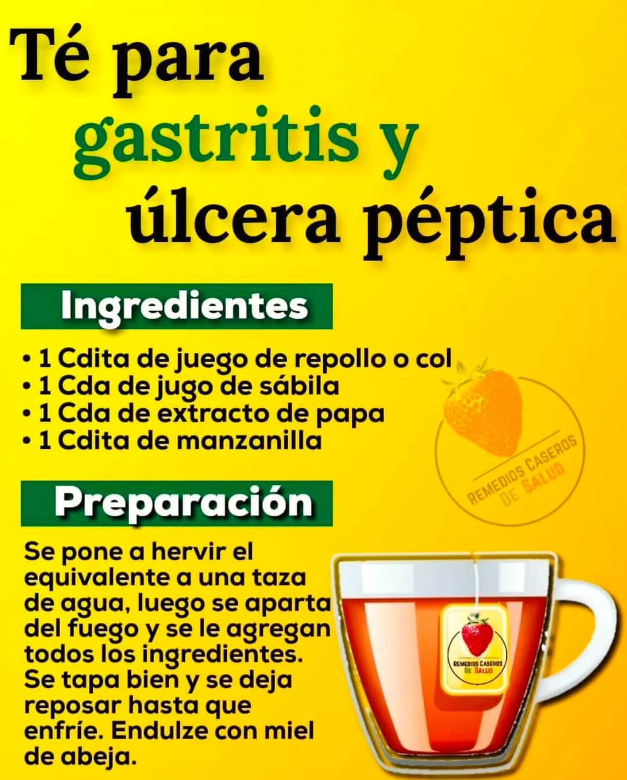 Remedio Natural para Gastritis y Ulcera Piptica con Repollo y Aloe Vera