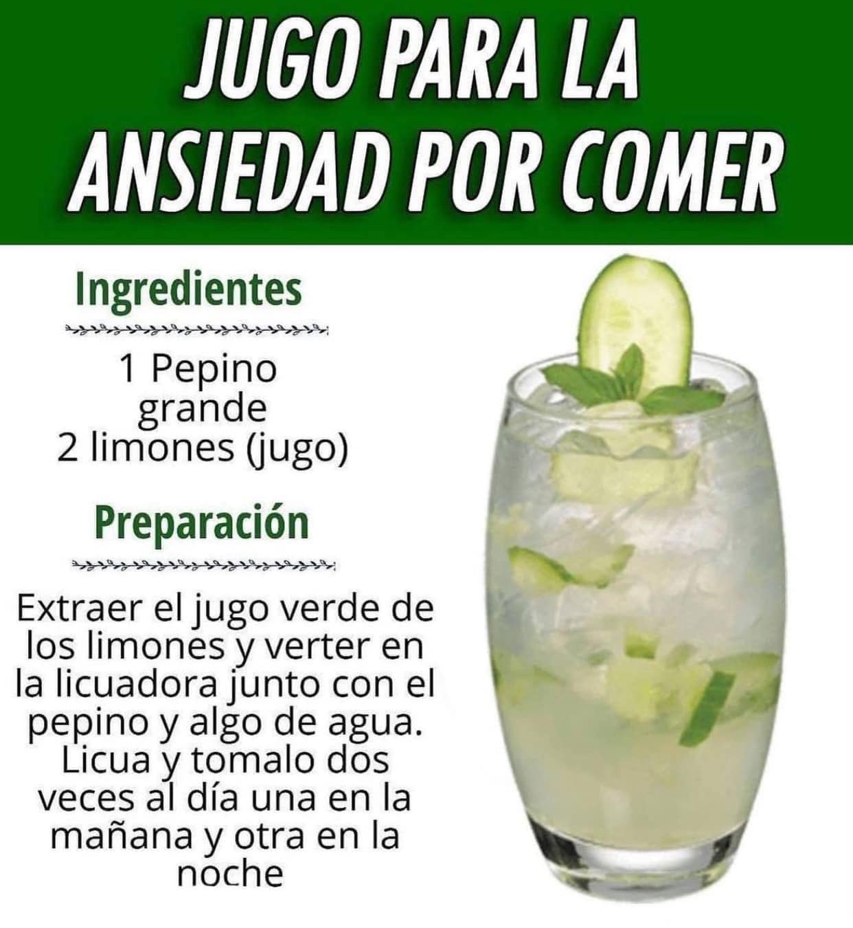 Refresca tu dia con un batido de pepino y limon